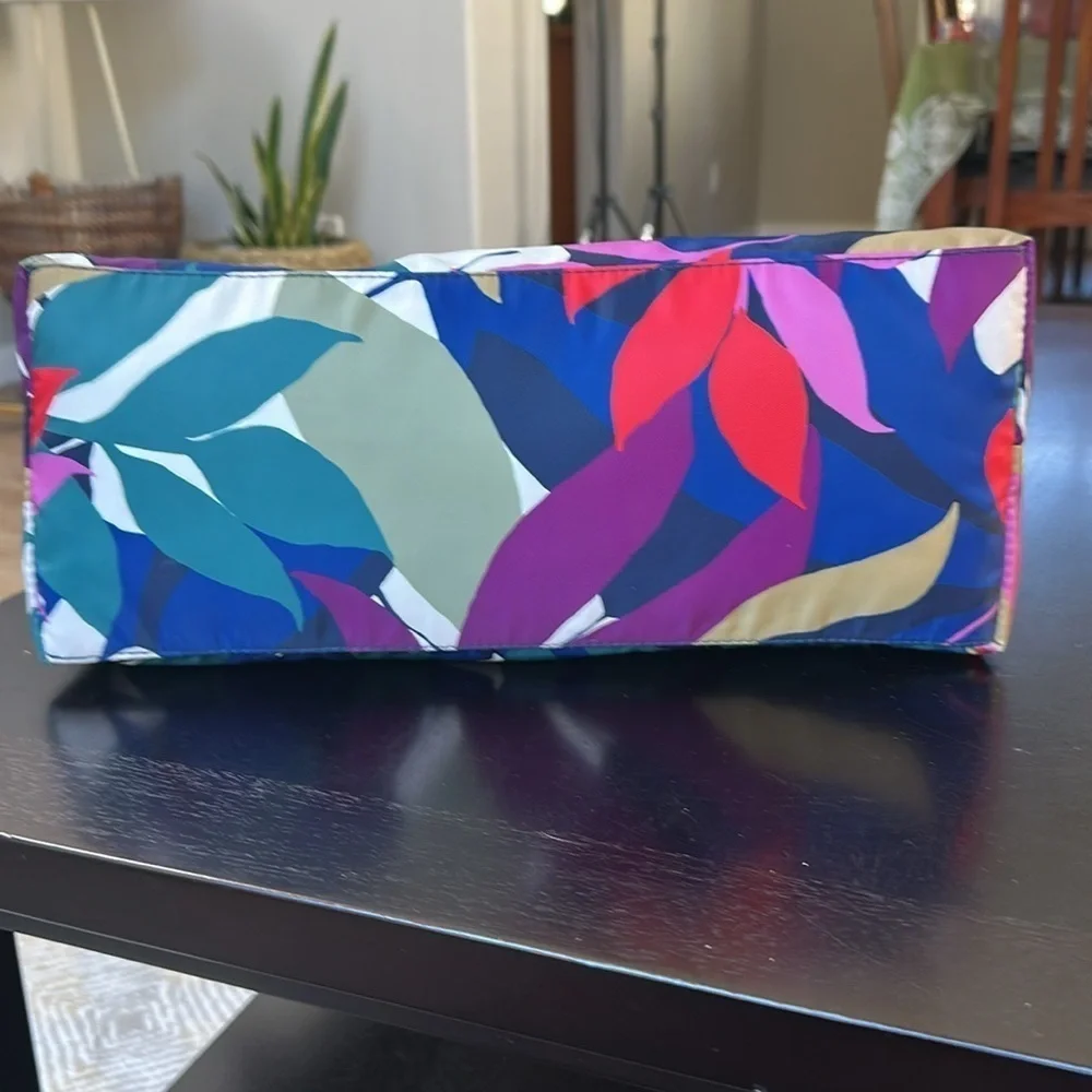 Hawaiian floral fern colorful pattern tote shoulder bag